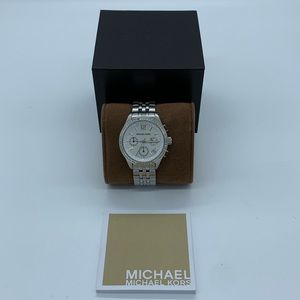 🌟MICHAEL KORS STAINLESS STEEL & CRYSTAL WATCH